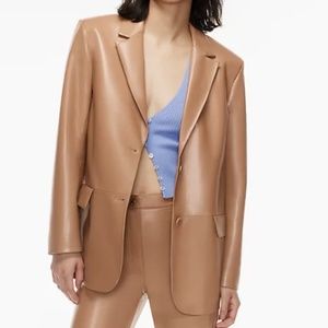 Aritzia Wilfred Memories Blazer Single-breasted, Vegan Leather NEW WITH TAGS